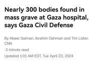 加沙医院乱葬坑挖出283具尸体，有“遭受酷刑和虐待痕迹”
