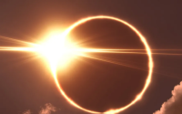 实拍今年唯一日全食：太阳被吞食成指环！