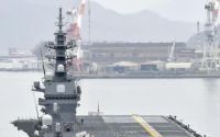 日本大型护卫舰完成部分航母化改装 F-35B适配甲板亮相