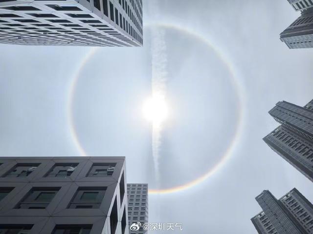 深圳人今天被太阳刷屏了 奇观“日晕”引抬头热潮