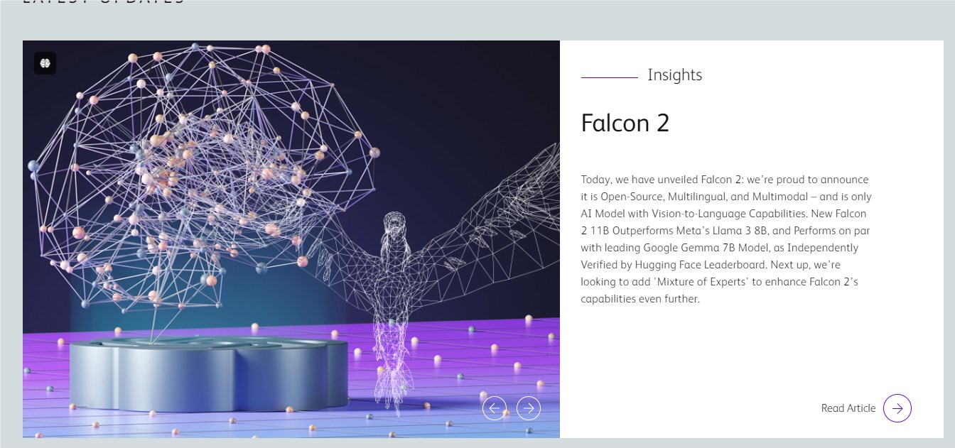 Falcon2发布：110亿参数5.5万亿 token，性能超越Llama3！